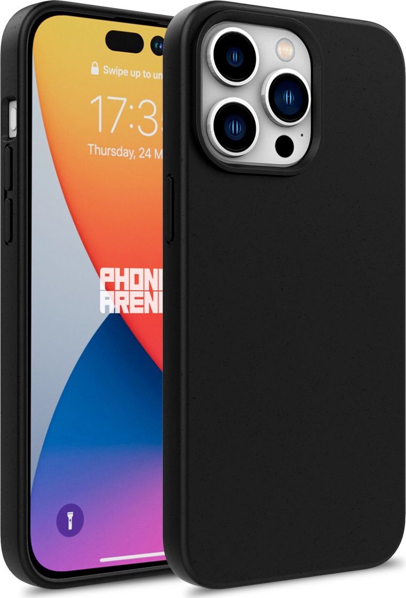 Mobigear Hoesje geschikt voor Apple iPhone 16 Pro Max Telefoonhoesje Eco Friendly | Mobigear Bio Backcover | iPhone 16 Pro Max Case | Back Cover - Zwart