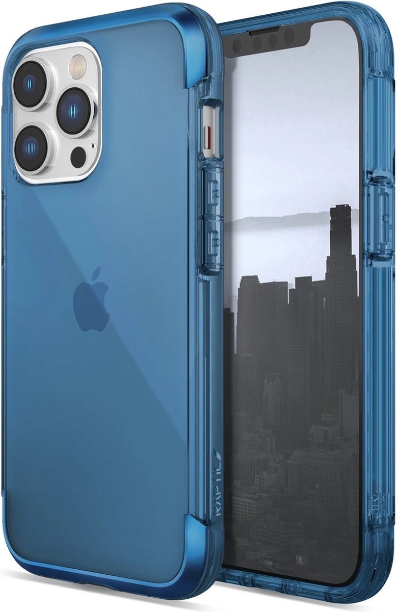 Raptic - X-Doria - Air Case iPhone - 14 - Pro - hoesje, - gepantserde - cover, - blauw