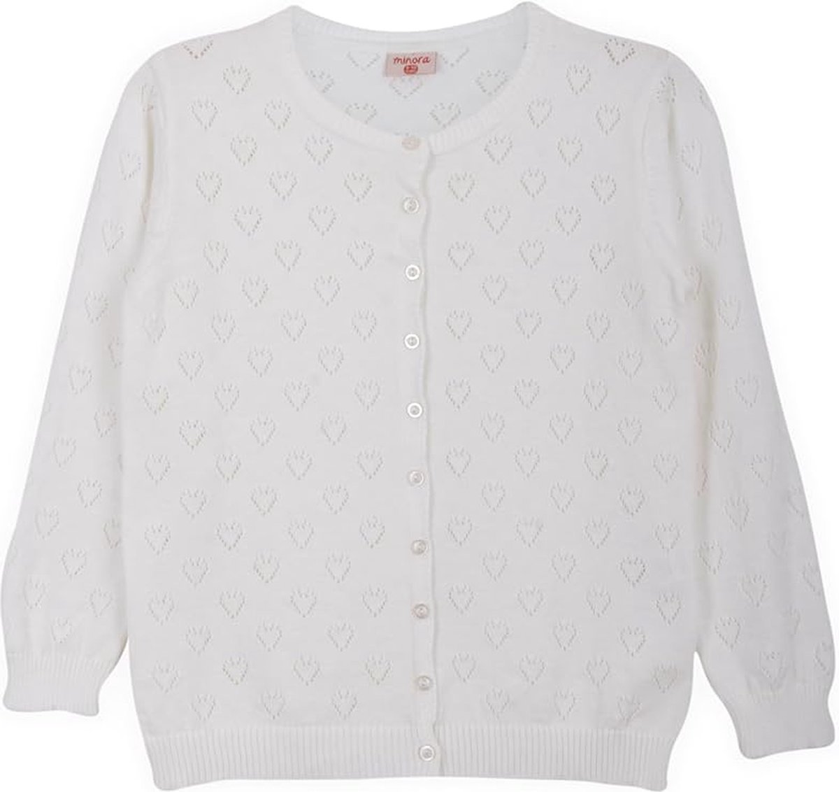 Minora kinderkleding meisjes-7 Jaar- Gebreide Vest - Cardigan voor Meisjes- Hoogwaardige Baby Kleding- Ronde Hals Jas- lange mouwen-Bot-Sinterklaas cadeautjes