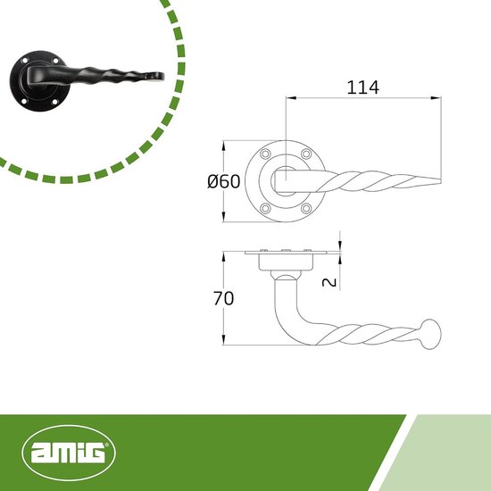 Knopschild afgerond RVS met sleutelgat 56mm - Deurbeslag en meer