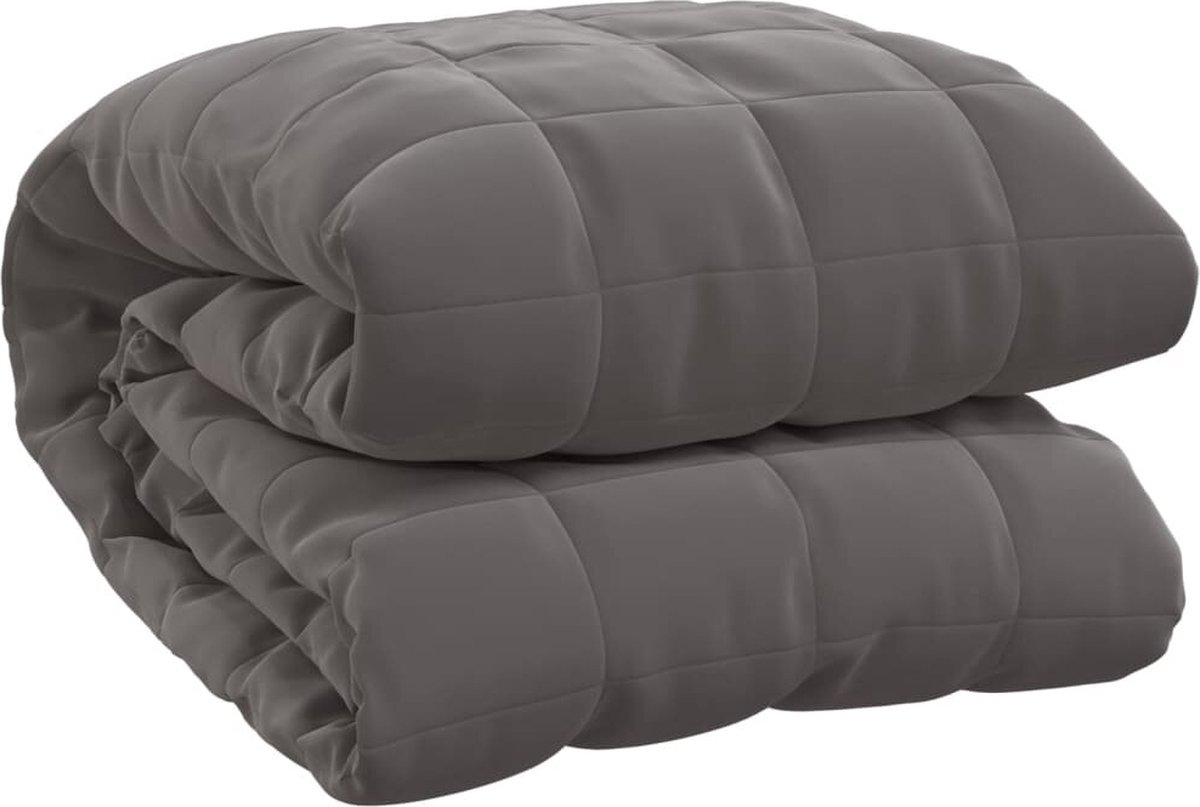 HappyBed Grijs | 150x200 / 7kg - Verzwaringsdeken - Weighted blanket - Zwaartedeken - 30 dagen proefslapen - Verzwaarde deken - 4 seizoenen - Gewichtsdeken