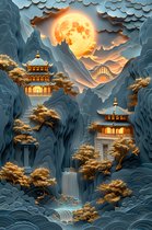 Affiche orientale | Affiche Nature | Affiche Papier | Affiche créative | Affiche artistique | Affiche élégante | Affiche artistique | 61x91cm | MT | Décoration murale | Affiche murale | Convient pour l'encadrement