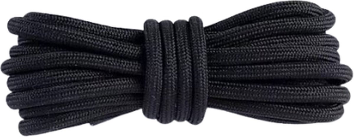 SneakersAdept - Ronde Veters - Zwart - 120cm - Zwarte Ronde Veters - Voor Verschillende modellen