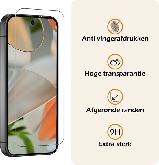 Coque pour Google Pixel 9 Pro Coque en Siliconen avec Protecteur d'écran - Coque pour Google Pixel 9 Pro Cover Back Case - Transparent