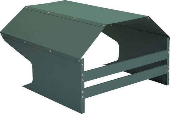 Garage pour tondeuse à gazon robot MCW-L43, auvent pour tondeuses à gazon, métal 40x59x69cm ~ vert