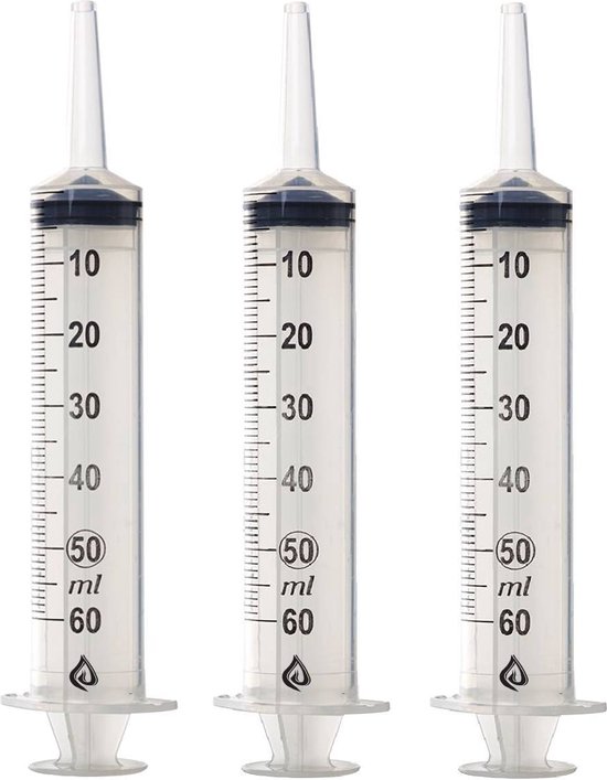 Seringue non médicale 3 pièces 50/60 ml. | 3 pièces