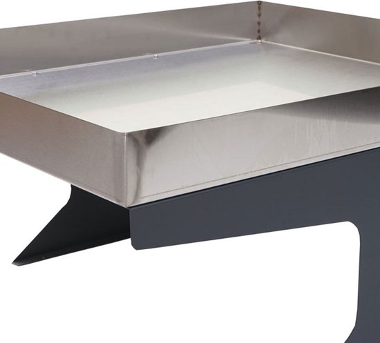 Robotmaaier garage met plantenbak MCW-G60, overkapping voor grasmaaiers, metaal 37x60x70cm ~ roestvrij staal, antraciet van Merkloos	 — afbeelding 5