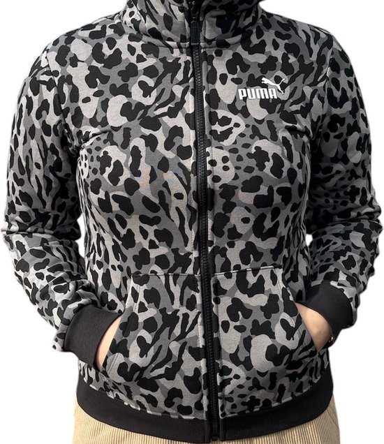 Puma Alpha AOP Full-Zip Hood black-aop size 164 van PUMA. — afbeelding 2