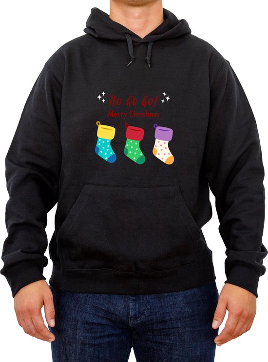Kersttrui | Foute kersttrui dames | Foute kersttrui heren | Kerst hoodie | Kerstcadeau | Maat M | Zwart | Fotofabriek