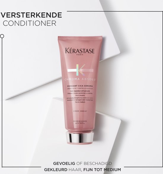 Kérastase Chroma Absolu Fondant Cica Chroma - Après-shampoing réparateur anti-porosité pour cheveux colorés - 200ml