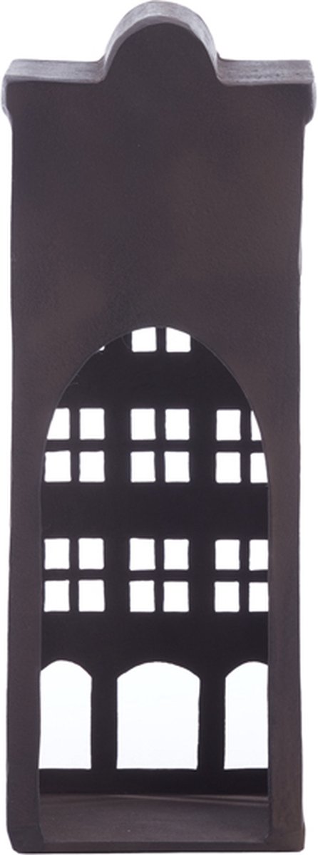 Ornament 16x12x39,5 cm BANTRY bruin - Amsterdams huisje - Decoratie