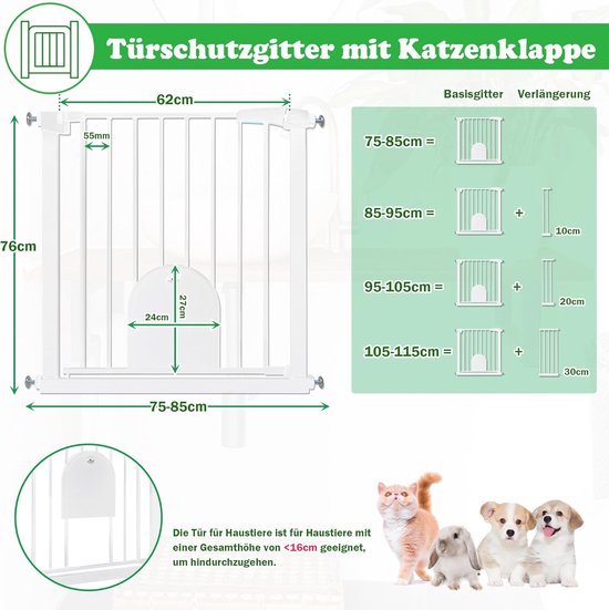 Cat Mate Kattenklep 4-weg sluiting voor glazen deuren ø: 24 - Vergelijk