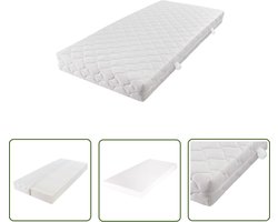 vidaXL Tweepersoons Matras - Matras - Matras met een wasbare hoes 200x80x17 cm H3 - Matras Topper - Anti Allergisch Matras - Ergonomische Matras
