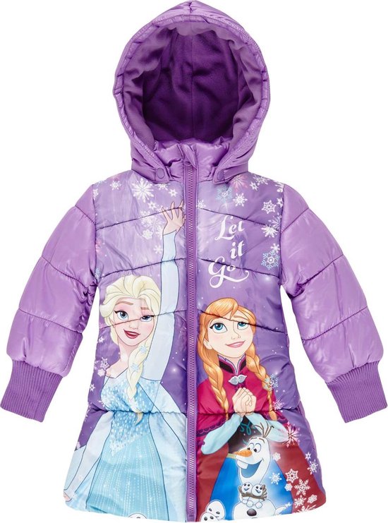 Eervol Hardheid Grap Disney Frozen-Gewatteerde jas - paars - Maat 104 | bol.com