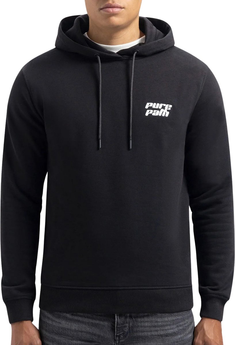 PURE PATH Regular Fit Sweaters Hoodie302 Truien & Vesten Heren - Sweater - Hoodie - Vest- Zwart - Maat S