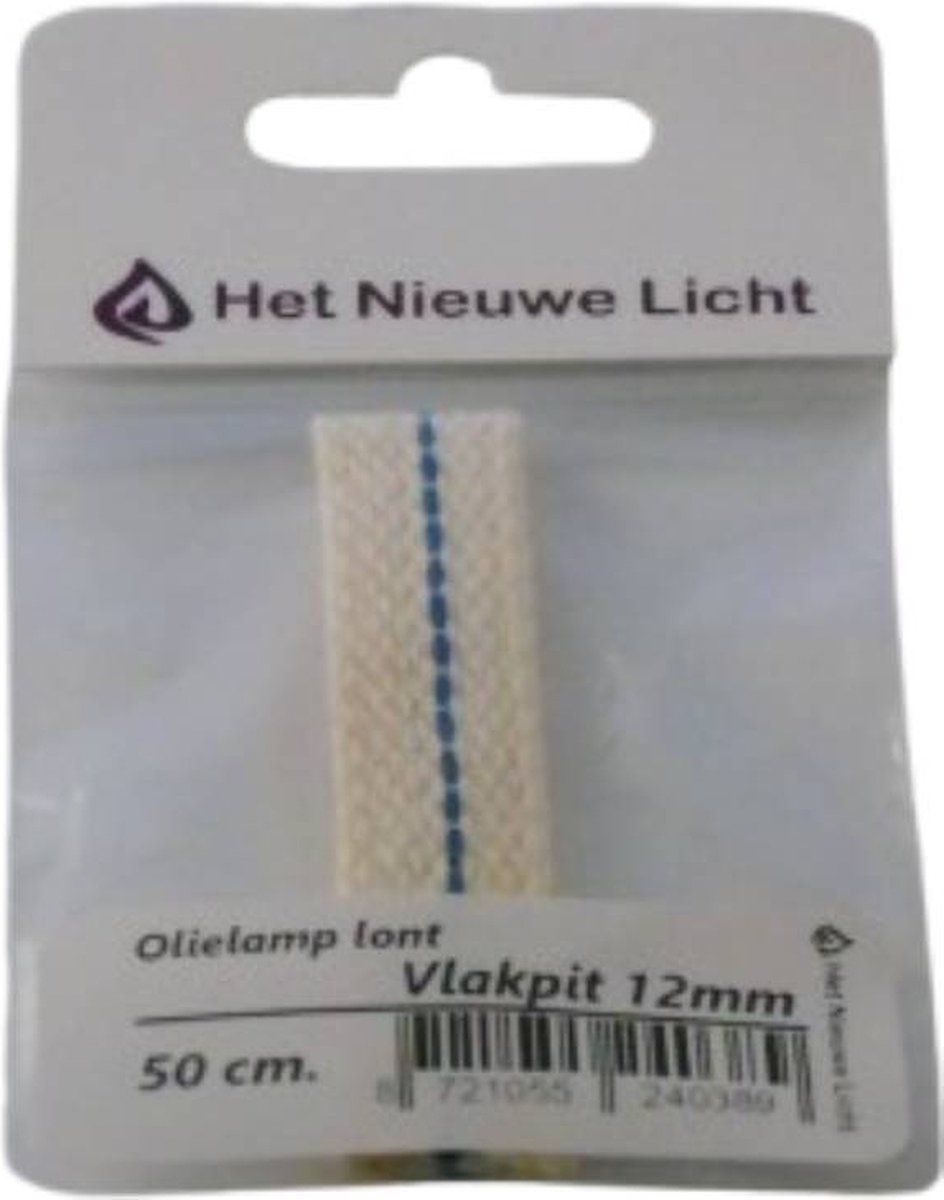 Het Nieuwe Licht ® - Platte olielamp lont - 12mm vlakpit - voor petroleum lamp