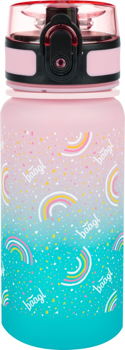 Baagl Gradient Regenboog Drinkfles 350 ml