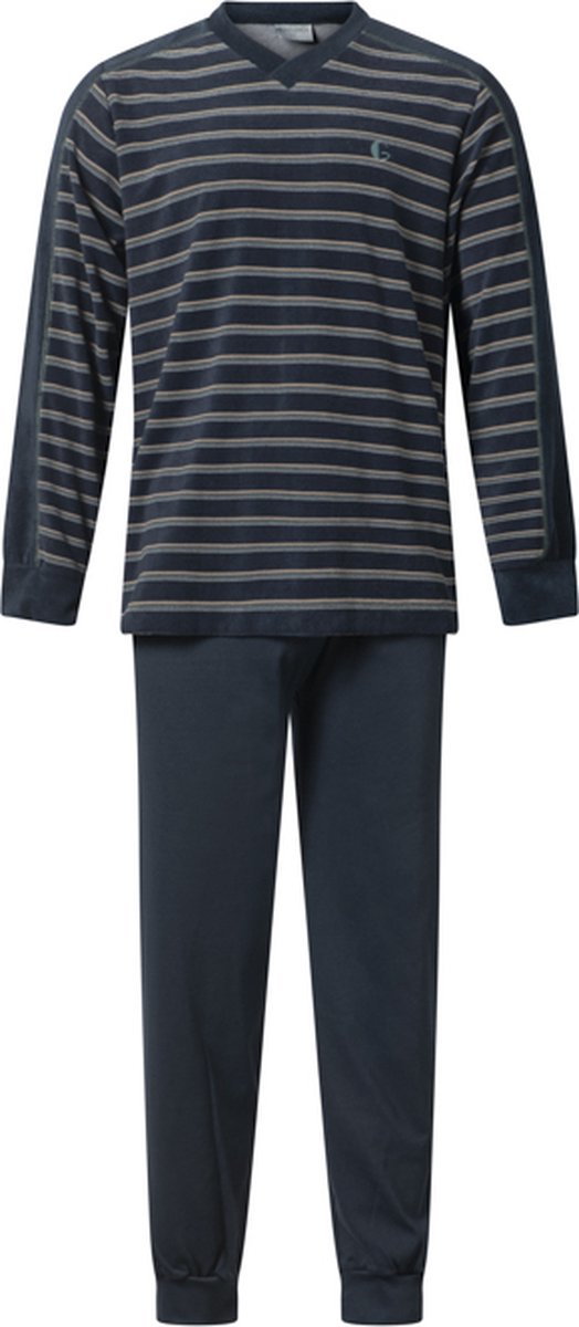 Gentlemen Pyjama Homme Eponge Col V Bleu foncé Taille XL bol