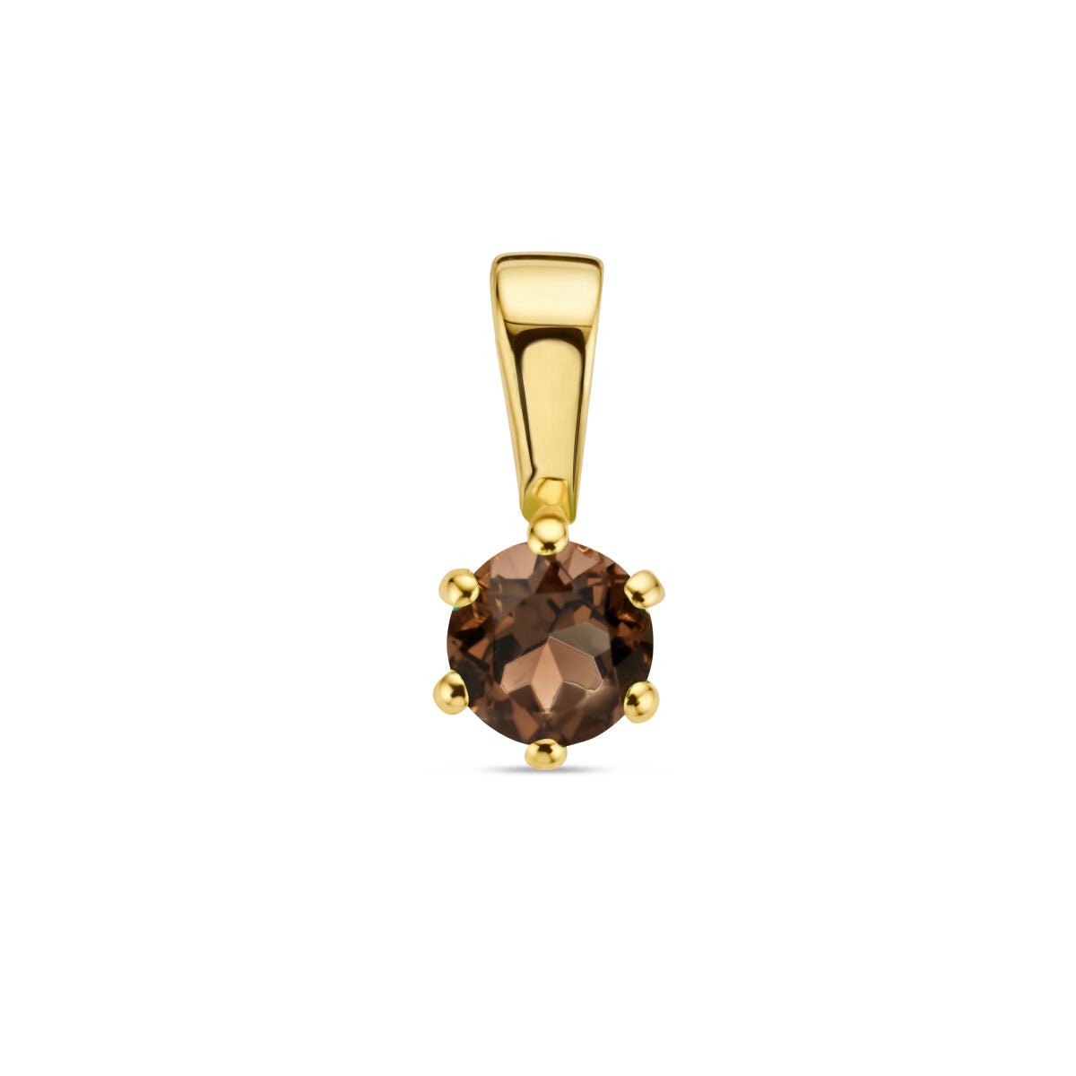 14K geelgoud hanger rookkwarts 4027040
