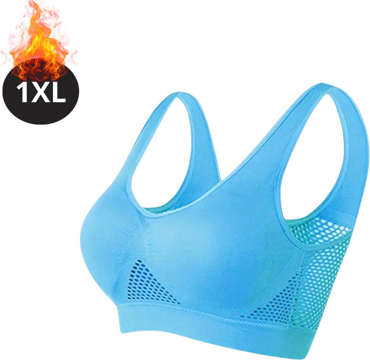 Livano BH Zonder Beugel - Zonder Bandjes - Push-up Bh's - Comfort Beha - Comfortabel - Sterk - Yoga - Plus Size - Blauw