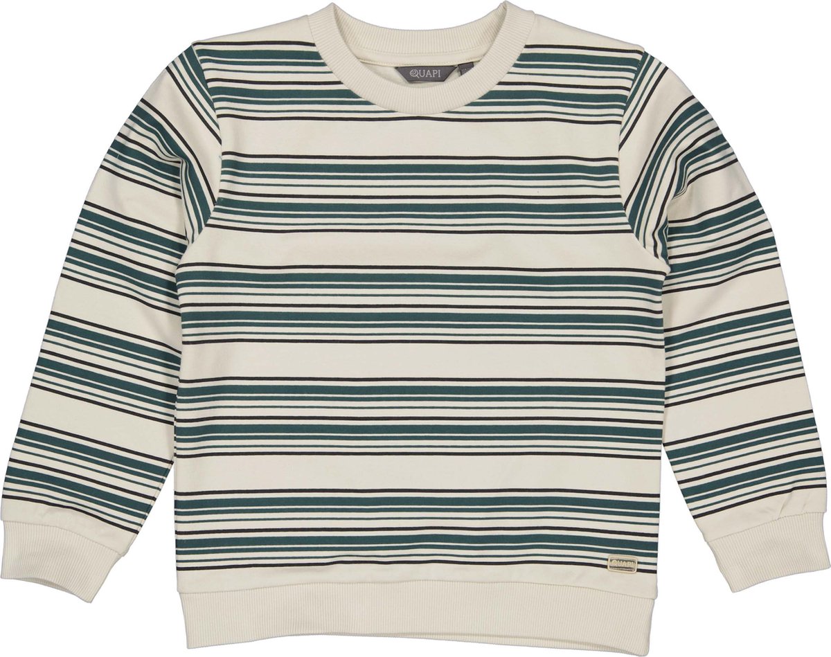 Quapi - Jongens sweater - AOP Kit Stripe - Maat 110/116