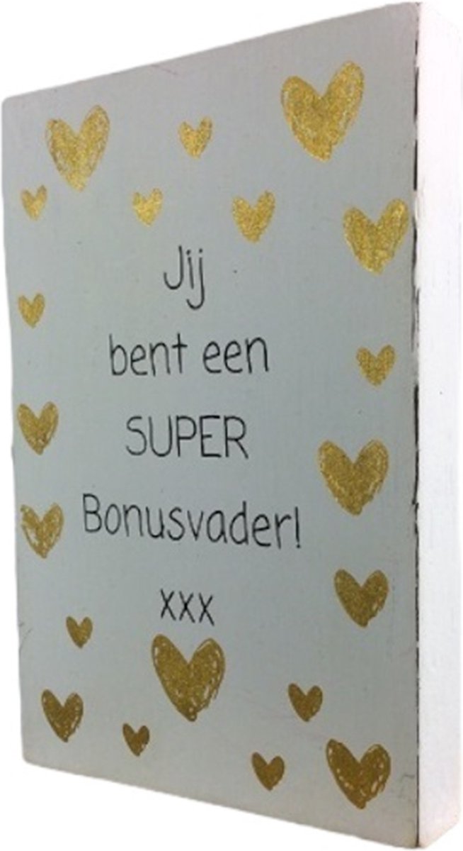 decoratie tekstblok bonusvader
