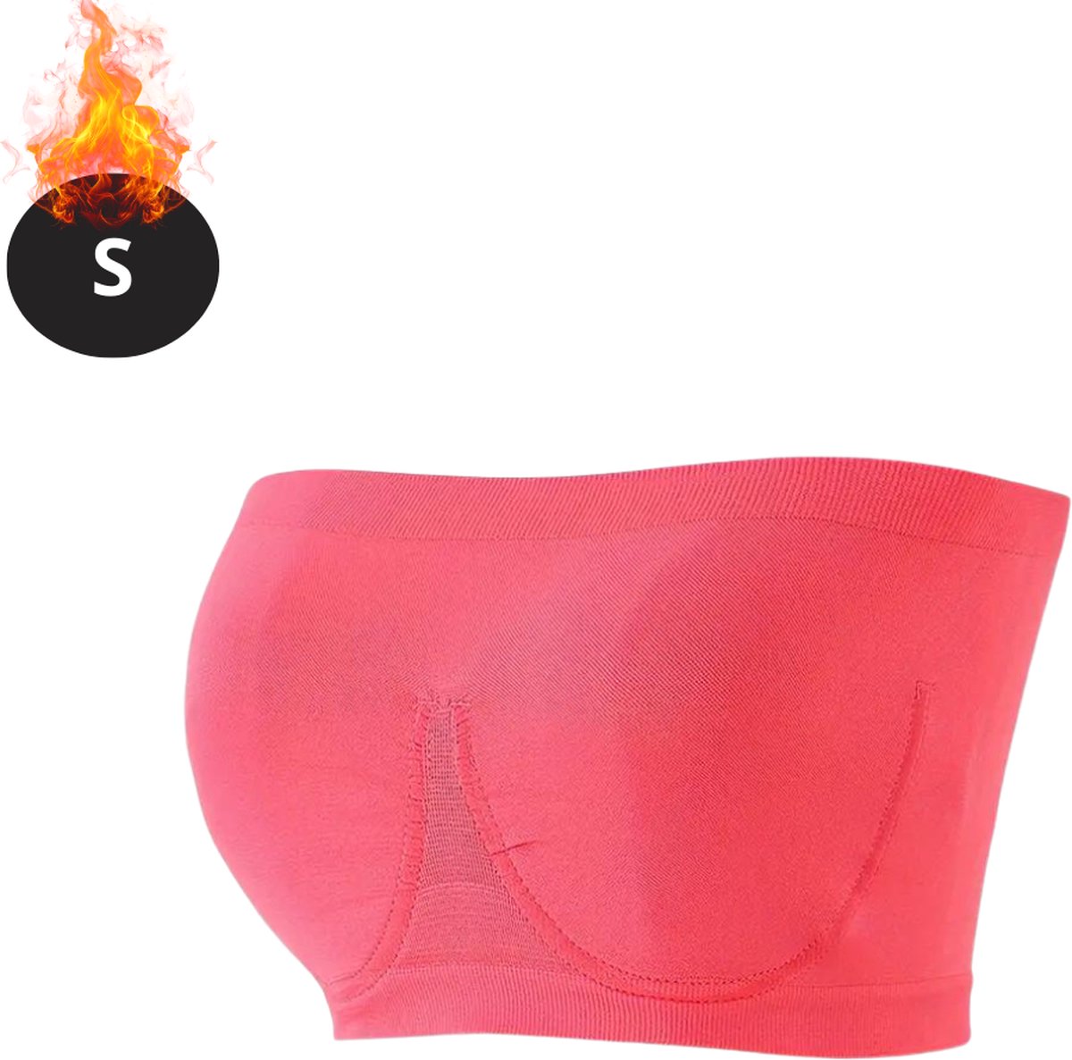 Livano BH Zonder Beugel - Zonder Bandjes - Push-up Bh's - Comfort Beha - Comfortabel - Sterk - Yoga - Dames - Rood