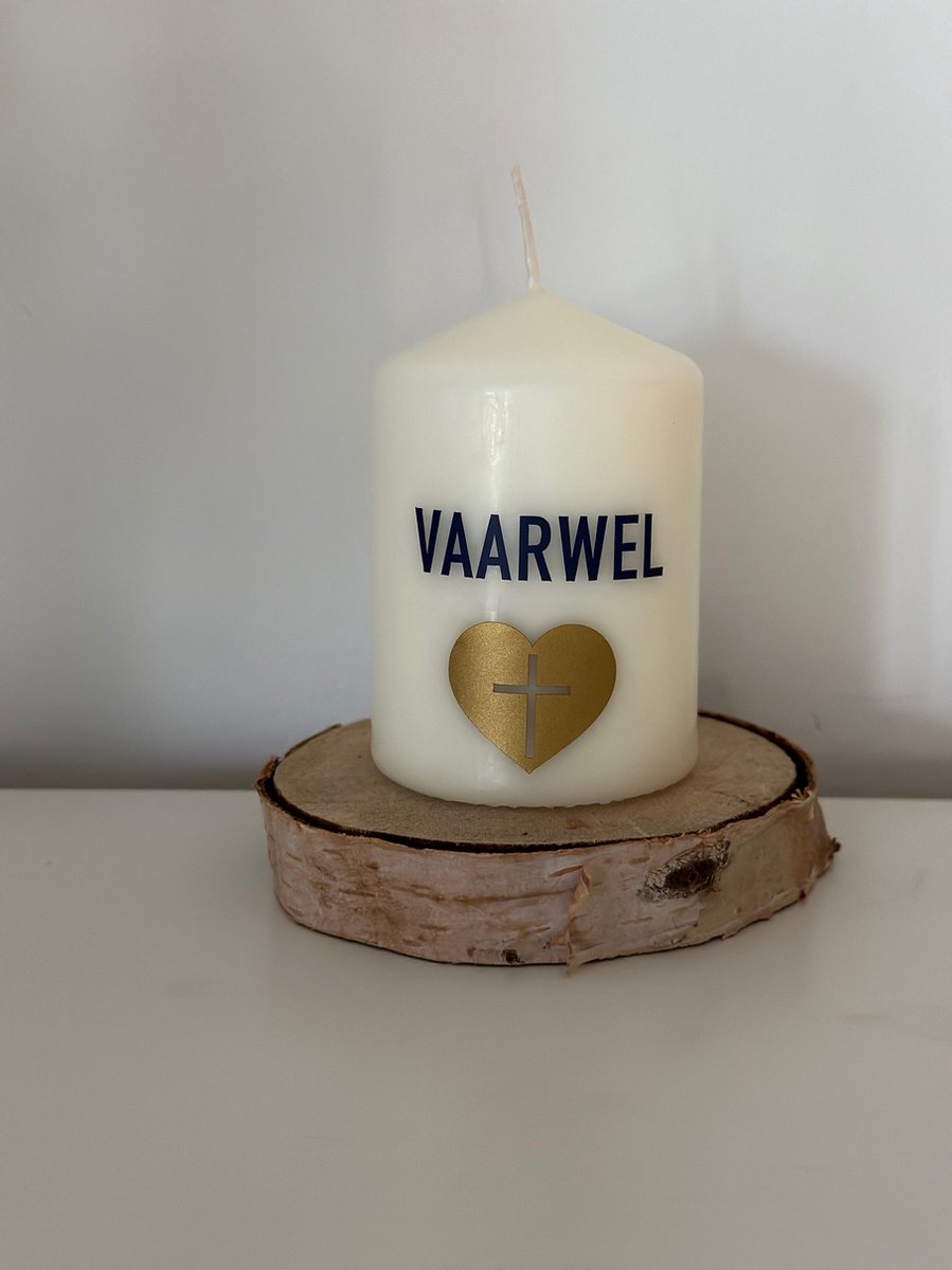 Kaars - Troostkaars - Uitvaart - Afscheid - Herdenkingskaars AF-TK19-376 V