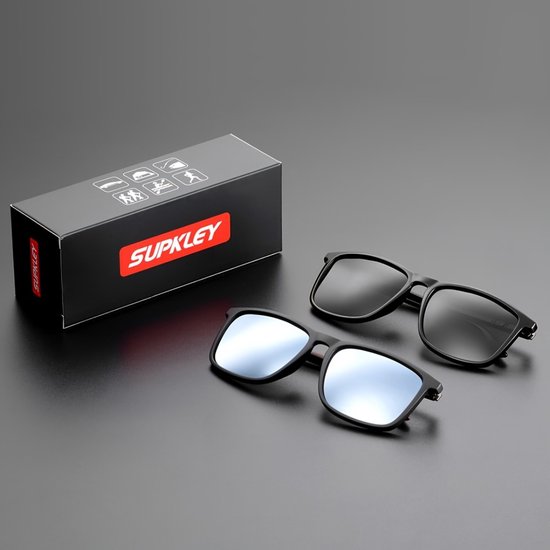 Bovista Polarizerende Zonnebril Voor Heren - Zonnenbrillen - Zonnenbril - Sun Glasses - Sunglasses - Techno Bril - Rave & Festival - Premium Quality - Blauwe Spiegel van Bovista — afbeelding 3