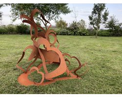 Kunstwerk Open Hartig van Cortenstaal Tuinkunst Tuinbeeld Tuindecoratie Monument