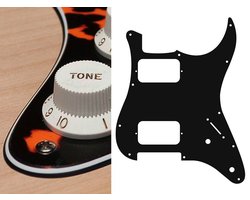 Boston ST-332-WCO pickguard, Stallion, HH, 2 pot holes, 3-5 switch, 3 ply, wild cat orange