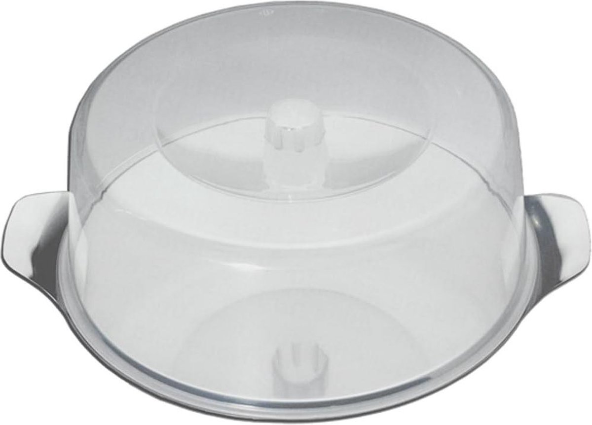Taartplateau met stolp - RVS - Onbreekbaar deksel - Zilver - 30 cm Taartplateau met stolp