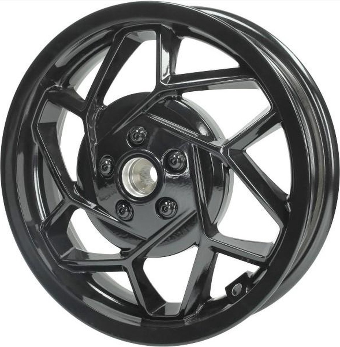 Velg achterzijde vespa sprint/primavera euro-5 glans zwart - origineel