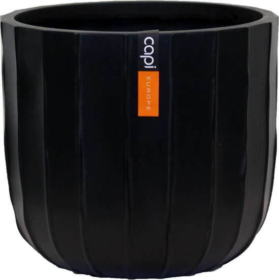 Capi Europe - Bloempot bol Craft - 17x15 - Antraciet - Opening Ø15 - Bloempot voor binnen - 5 jaar garantie - BCRBL133