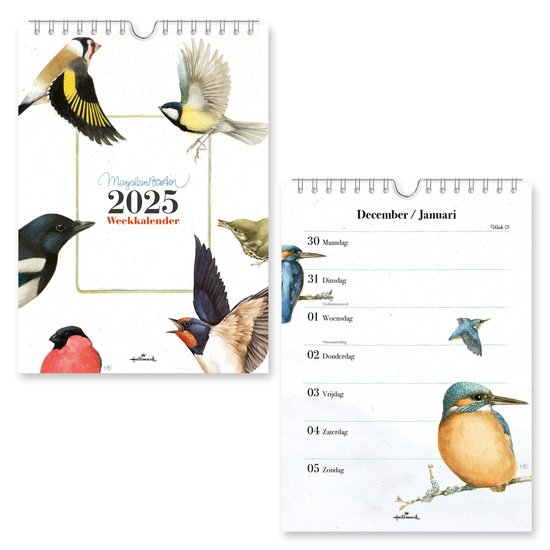 Foto: Marjolein bastin weekkalender 2025 vogel