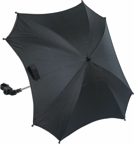 Parasol carré Titaniumbaby avec pince universelle, protection UV 50+ - Noir