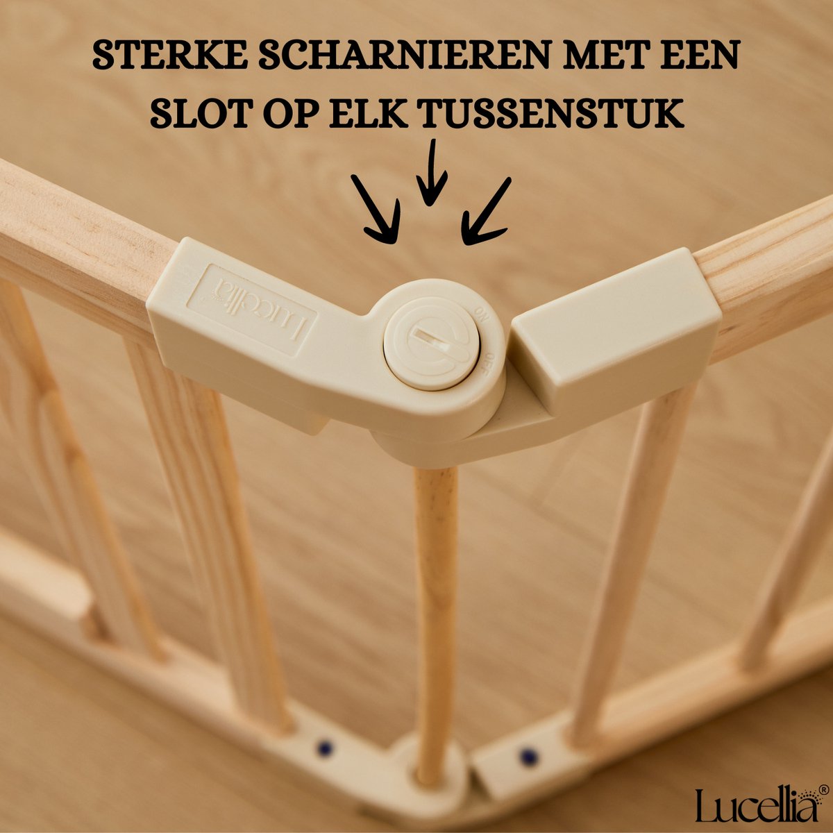Lucellia® Houten Grondbox Baby 172x172 cm – Inklapbare Speelbox Hout – Kinderbox, Kruipbox, Playpen & Baby Box – Volledig Voorgemonteerd – Prime Wood – foto 5