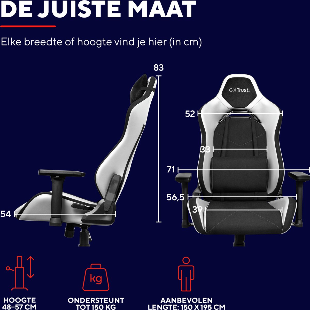 Trust GXT 714W Ruya - Gaming Stoel - Ergonomisch - afbeelding 3