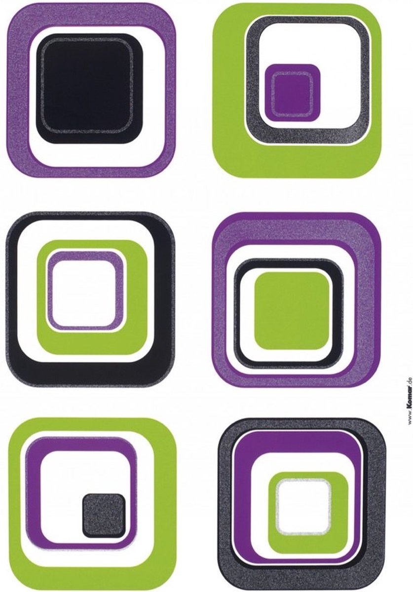Komar - Muursticker - Fever Retro - Zelfklevend - Muurdecoratie - Stickers - 100 x 70 cm
