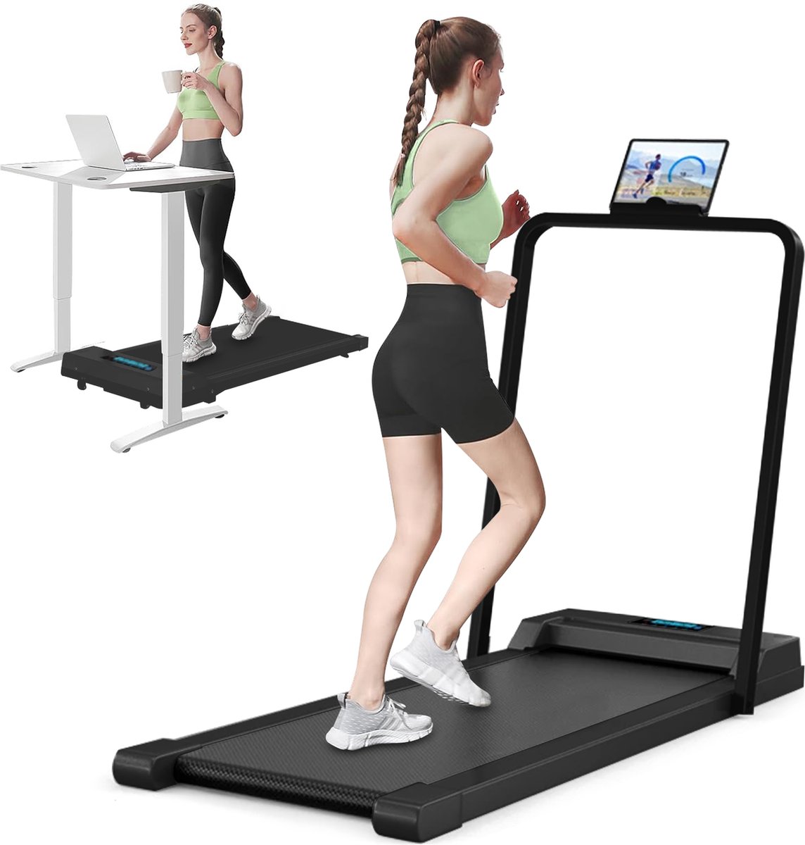 Lugia Fit Plus Loopband - 1-10km/u - Inklapbaar - Wandelband - Led Display en Afstandsbediening - Walking Pad - Treadmill - Opvouwbare Loopband op Prijzenvolger.com