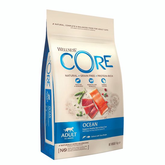 Wellness Core Grain Free Cat Ocean Zalm&Tonijn - Kattenvoer - 4 kg Voor De Volwassen Kat