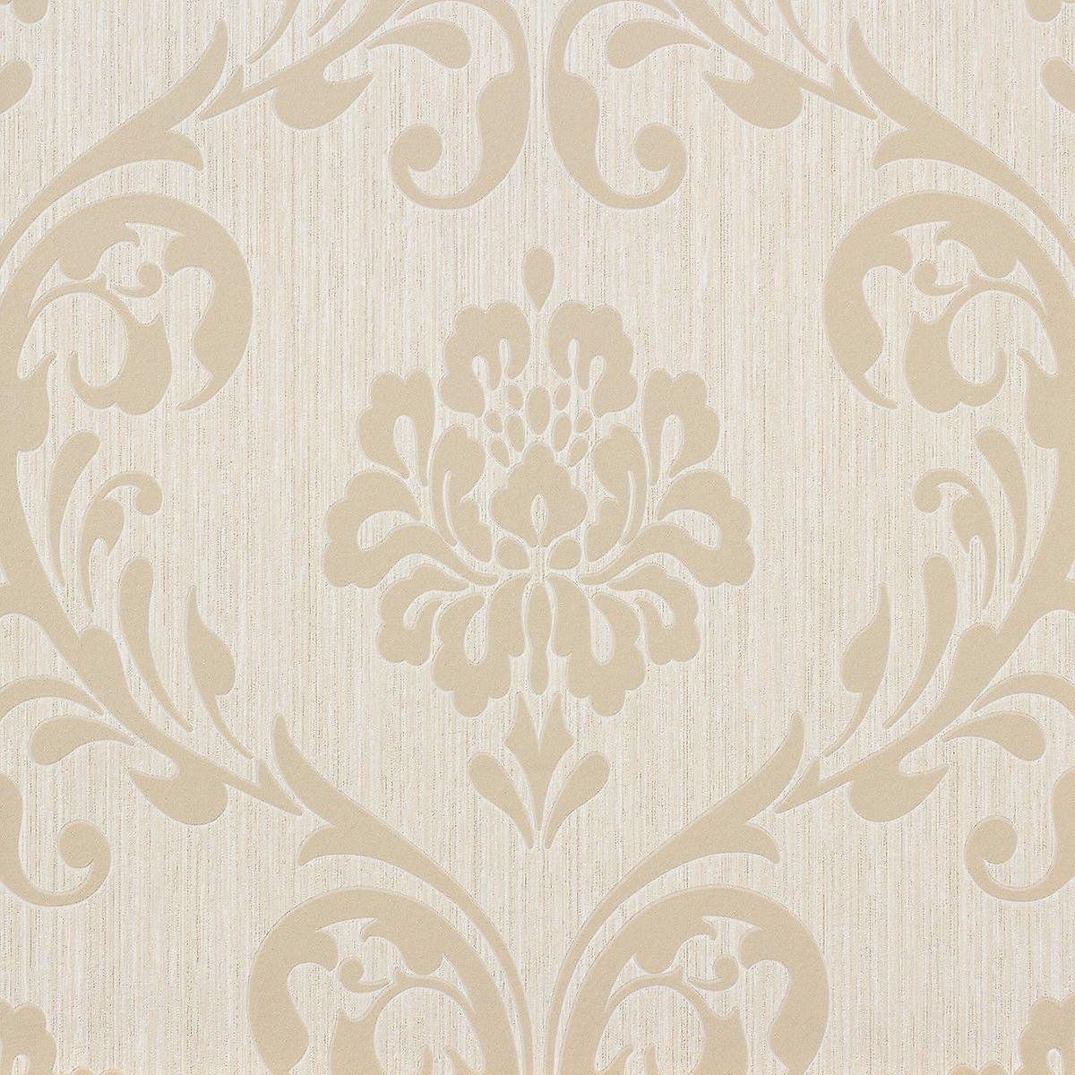 DUTCH WALLCOVERINGS Behang ornament beige en bruin
