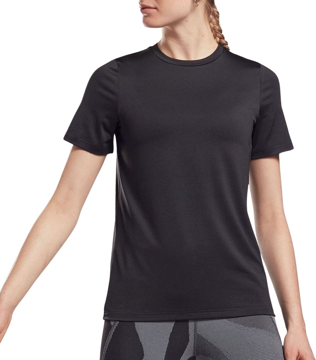 Reebok ID TRAIN SPEEDWICK TEE Zwart Dames Sportshirt - Zwart - Maat M
