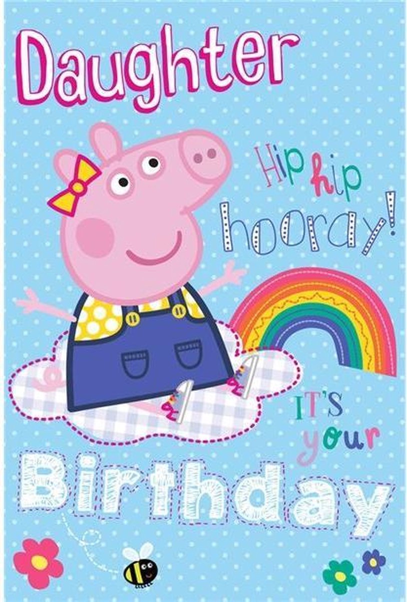 Verbazingwekkend bol.com | Peppa Pig verjaardagskaart dochter inclusief button CL-61