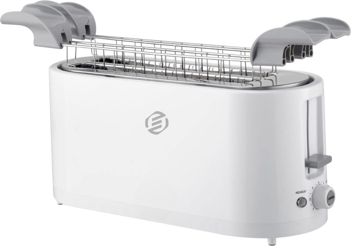 Equivera Broodrooster met Tostiklemmen - Meerdere Warmteniveaus - Toaster - Brede Sleuven - Retro Toaster - Croque Monsieur