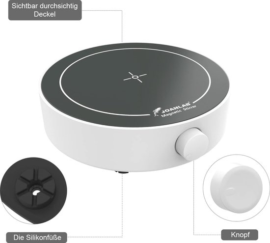 Magnetische Roerstaafjes en Mini Roerplaat voor Laboratorium - 3000 ml Mixer en Magneetroerder — afbeelding 3
