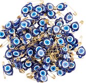 Epingles à nourrice mauvais œil - Porte-bonheur avec oeil turc x100 pièces