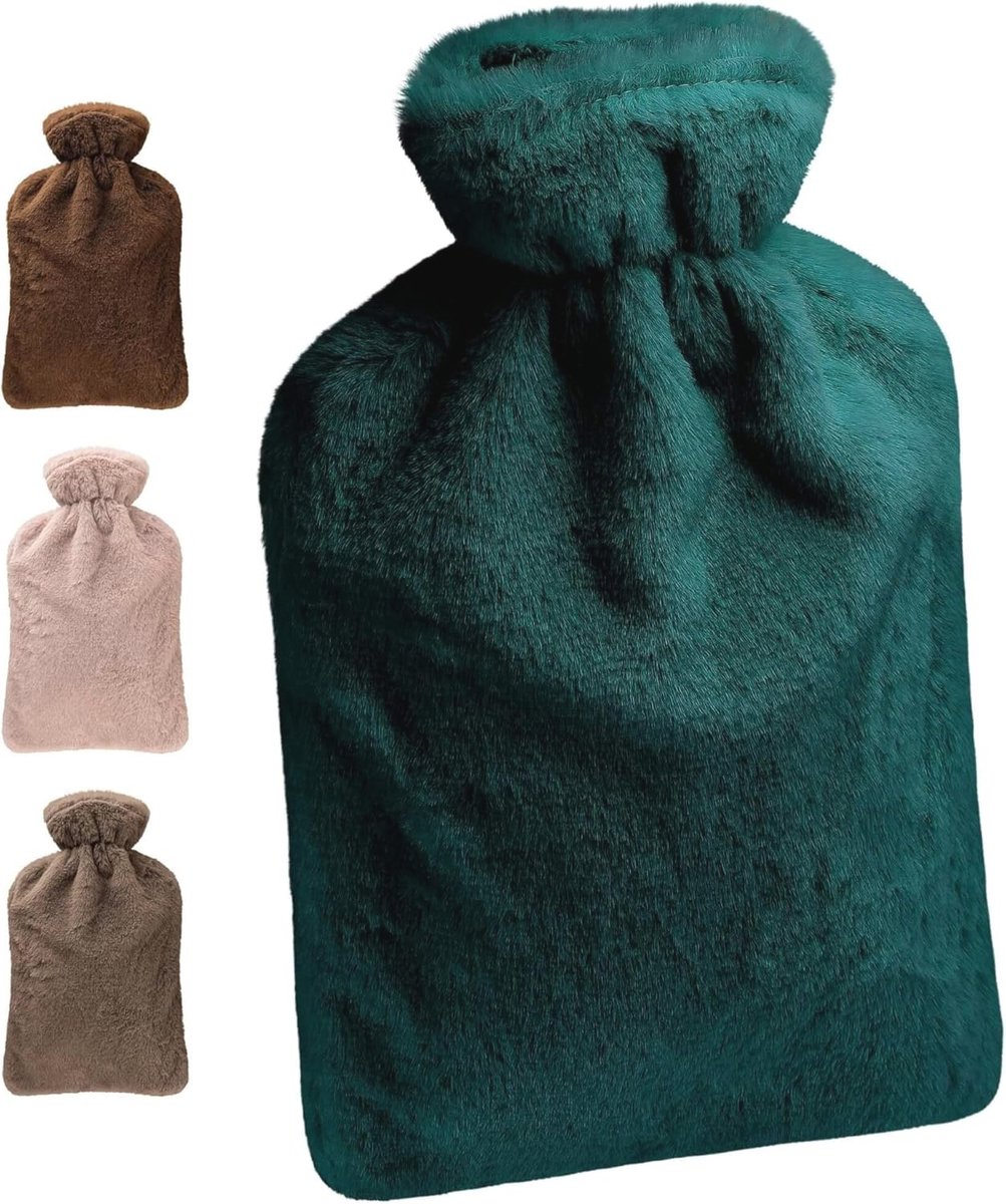 2 Liter Warmwaterkruik met Fleece Hoes - Ideaal voor Kinderen en Volwassenen