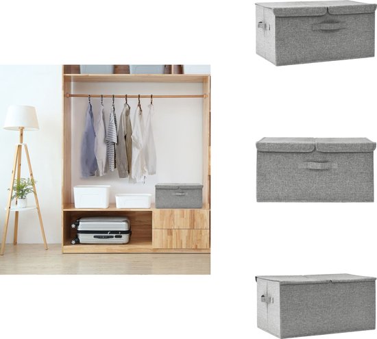 vidaXL Boîte de Rangement Coffre de Rangement Pliable Organisateur Conteneur Stockage Chambre Maison Intérieur Tissu 50x30x25 cm Anthracite