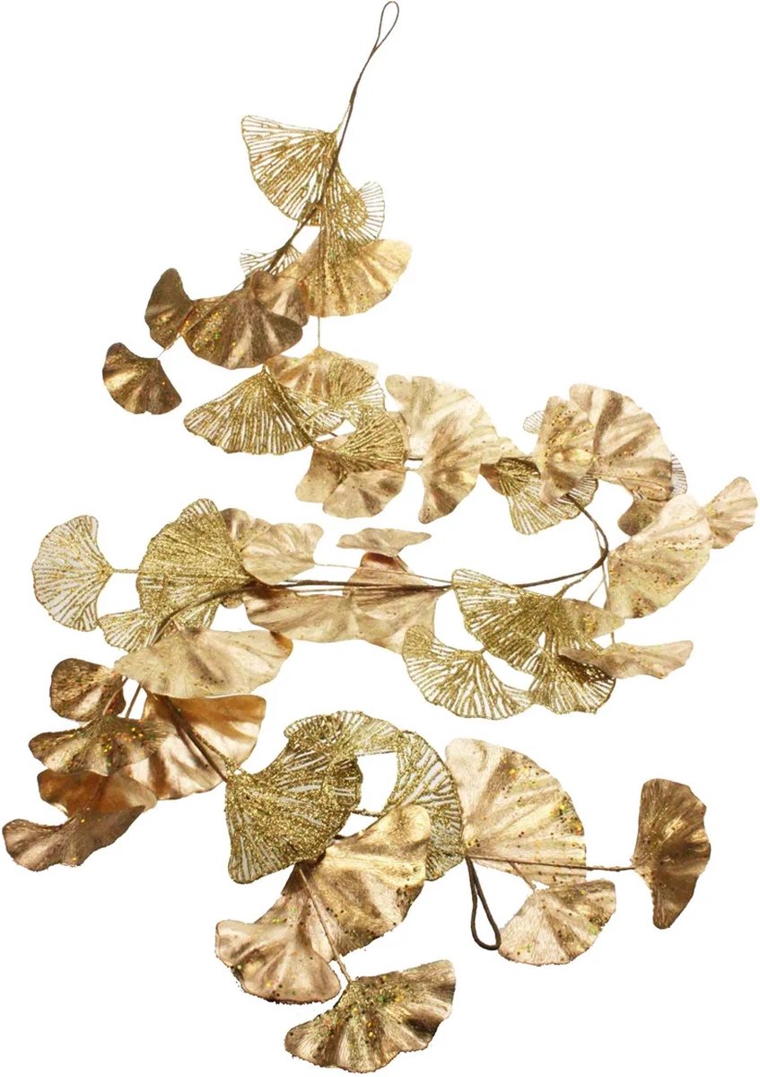 Guirlande Ginko bladeren gr. goud 9x200cm